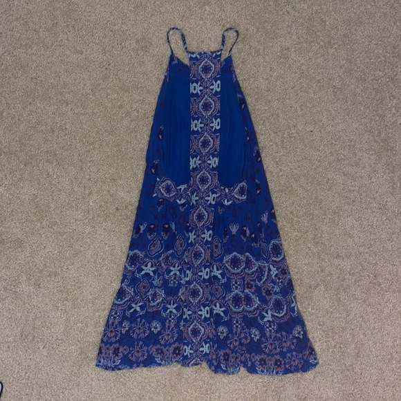 Anthropologie Halter Backless Pattern Summer Dress - Picture 7 of 8